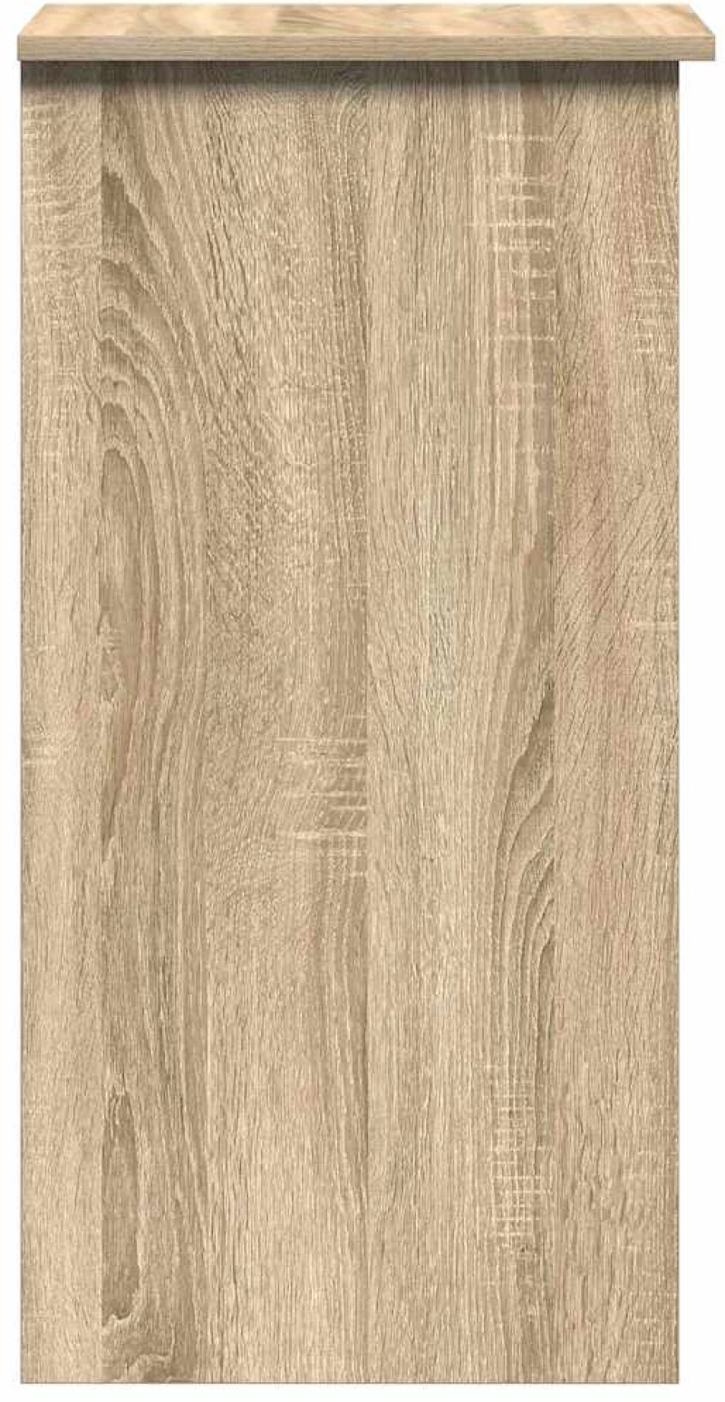 vidaXL Γραφείο με Ράφια Sonoma Δρυς 110x45x157 εκ. από Μοριοσανίδα