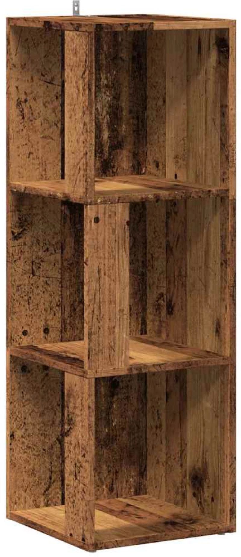 vidaXL Γωνιακό ντουλάπι παλιό ξύλο 33x33x100 cm Ξύλο μηχανής