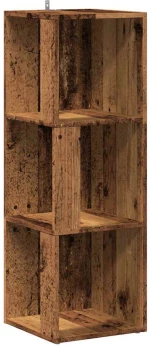 vidaXL Γωνιακό ντουλάπι παλιό ξύλο 33x33x100 cm Ξύλο μηχανής