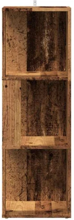 vidaXL Γωνιακό ντουλάπι παλιό ξύλο 33x33x100 cm Ξύλο μηχανής