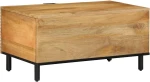 vidaXL Τραπεζάκι σαλονιού καφέ 80x50x40 cm μασίφ ξύλο Mango