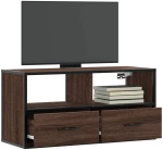 vidaXL Έπιπλο Τηλεόρασης Καφέ Δρυς 80x31x39,5 εκ Επεξ.Ξύλο/Μέταλλο