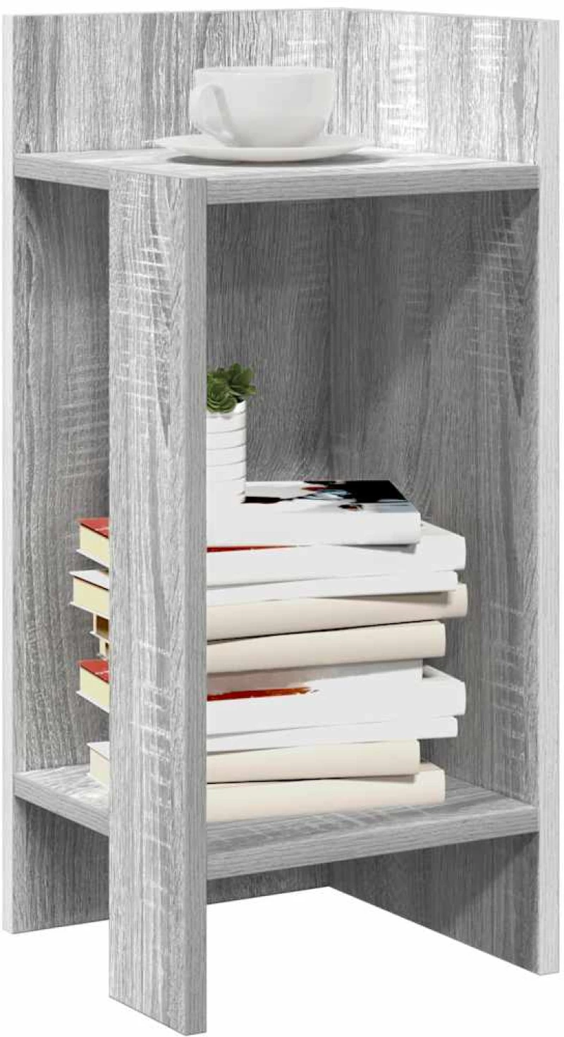 vidaXL Τραπεζάκια 2 τεμ. με ράφι Γκρι Sonoma 25,5x27x60 εκ.
