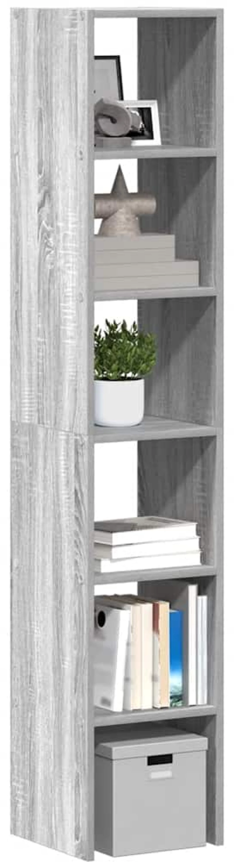 vidaXL Βιβλιοθήκες 2 τεμ. Στοιβαζόμενα Γκρι Sonoma 30x30x80 εκ.