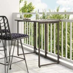 vidaXL Πτυσσόμενο τραπέζι κήπου καφέ 90x51x75 cm Poly Rattan