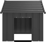 vidaXL Σπιτάκι σκύλου με οροφή 83x130x85 cm Γαλβανισμένος χάλυβας