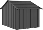 vidaXL Σπιτάκι σκύλου με οροφή 83x130x85 cm Γαλβανισμένος χάλυβας