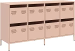 vidaXL Ντουλάπι Ροζ 135x39x73,5 εκ. από Χάλυβα Ψυχρής Έλασης