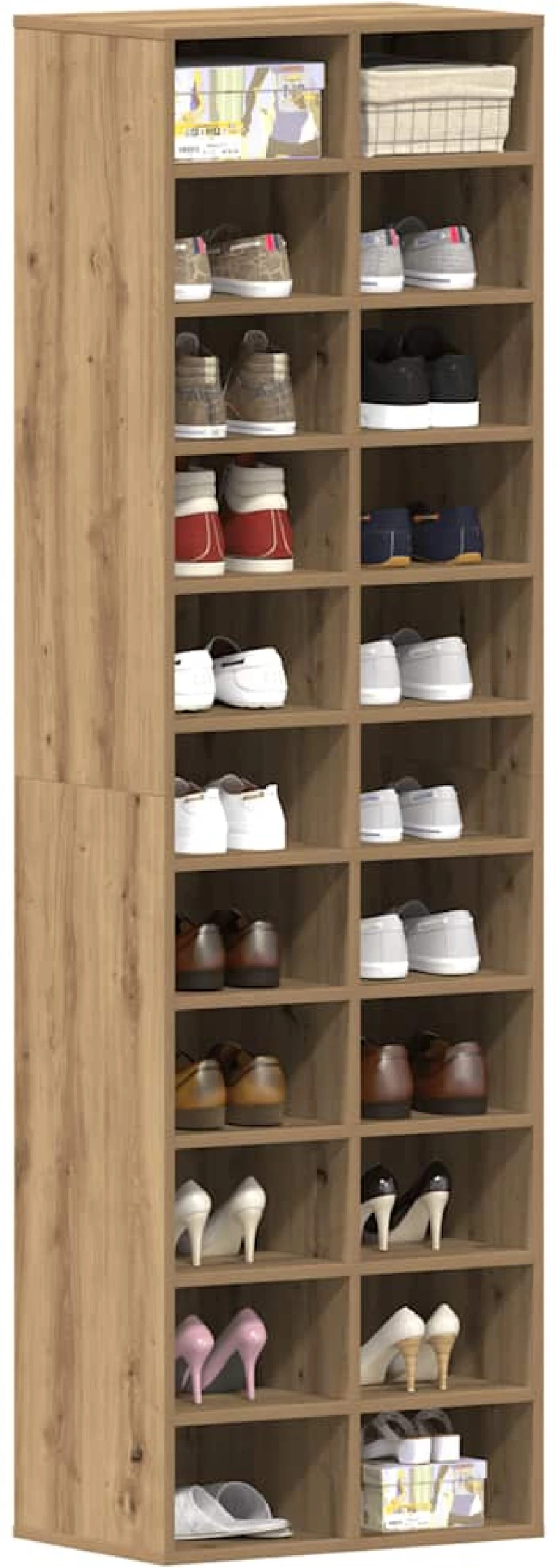 vidaXL Ντουλάπι παπουτσιών Artisan Oak 54x34x183cm Κατασκευασμένο ξύλο