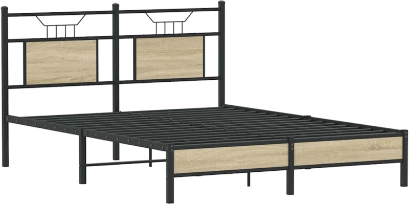 vidaXL Πλαίσιο Κρεβατιού Χωρ. Στρώμα Sonoma Δρυς 150x200εκ. Επ. Ξύλο