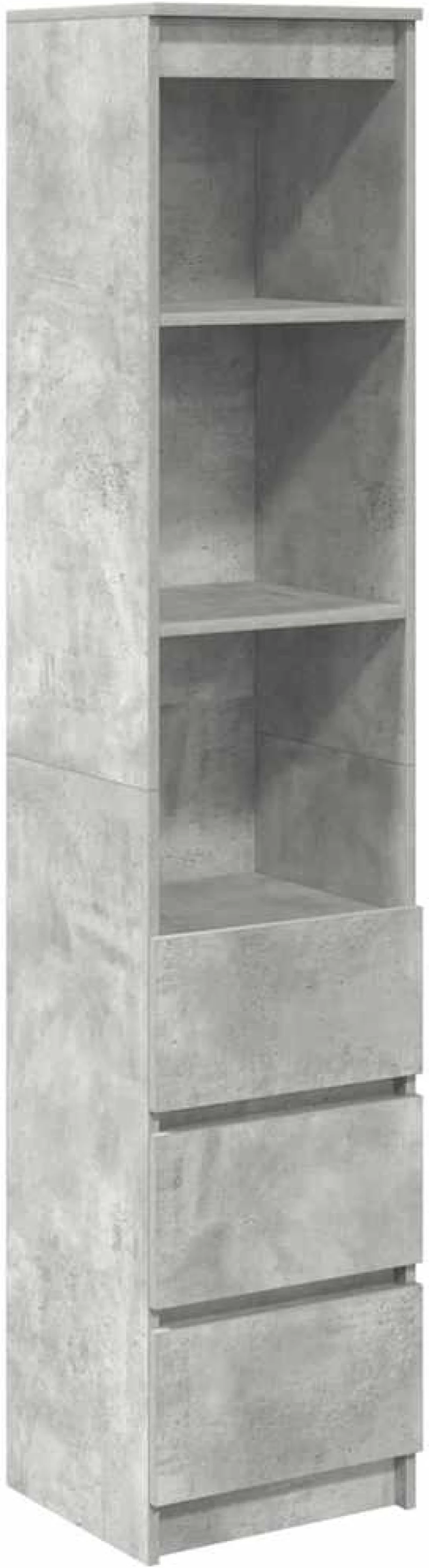vidaXL Ντουλάπι Γκρι Σκυροδέματος 37,5x35x180 εκ. Επεξεργασμένο Ξύλο