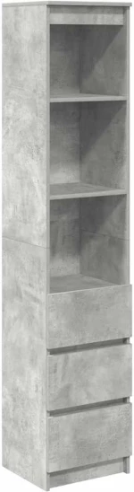 vidaXL Ντουλάπι Γκρι Σκυροδέματος 37,5x35x180 εκ. Επεξεργασμένο Ξύλο