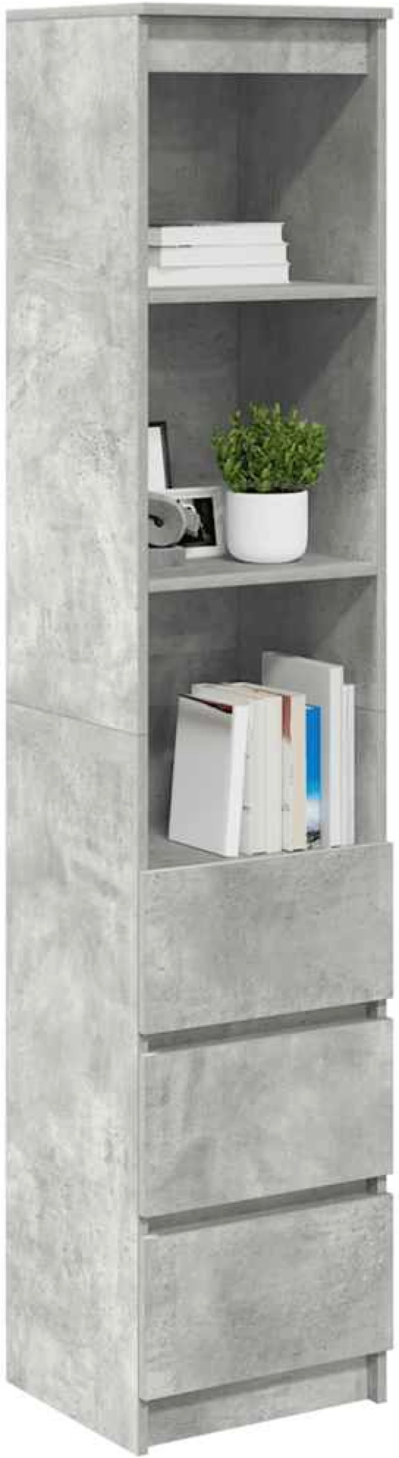 vidaXL Ντουλάπι Γκρι Σκυροδέματος 37,5x35x180 εκ. Επεξεργασμένο Ξύλο