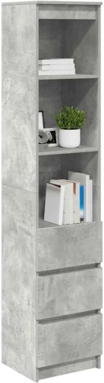 vidaXL Ντουλάπι Γκρι Σκυροδέματος 37,5x35x180 εκ. Επεξεργασμένο Ξύλο