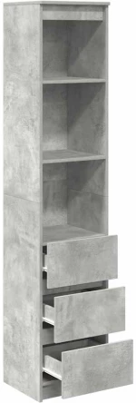 vidaXL Ντουλάπι Γκρι Σκυροδέματος 37,5x35x180 εκ. Επεξεργασμένο Ξύλο