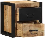 vidaXL Κομοδίνο 40x35x40 cm Στερεό ακατέργαστο ξύλο Mango
