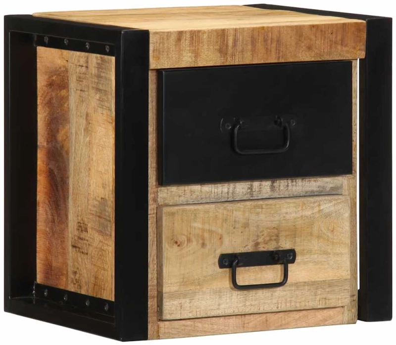 vidaXL Κομοδίνο 40x35x40 cm Στερεό ακατέργαστο ξύλο Mango