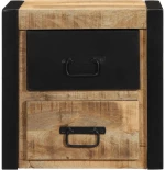 vidaXL Κομοδίνο 40x35x40 cm Στερεό ακατέργαστο ξύλο Mango