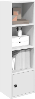 vidaXL Βιβλιοθήκη Λευκό 31x24x102 cm Ξύλο μηχανικής κατασκευής