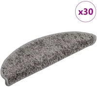 vidaXL Πατάκια για σκάλες 30 τεμάχια Γκρι 56x17x3 cm