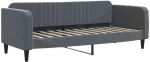 vidaXL Κρεβάτι ημέρας με στρώμα σκούρο γκρι 90x190 cm Βελούδο