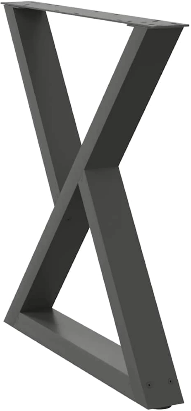 vidaXL Πόδια τραπεζαρίας 2 τεμάχια Ανθρακί 80x(72-73,3) cm Ατσάλι
