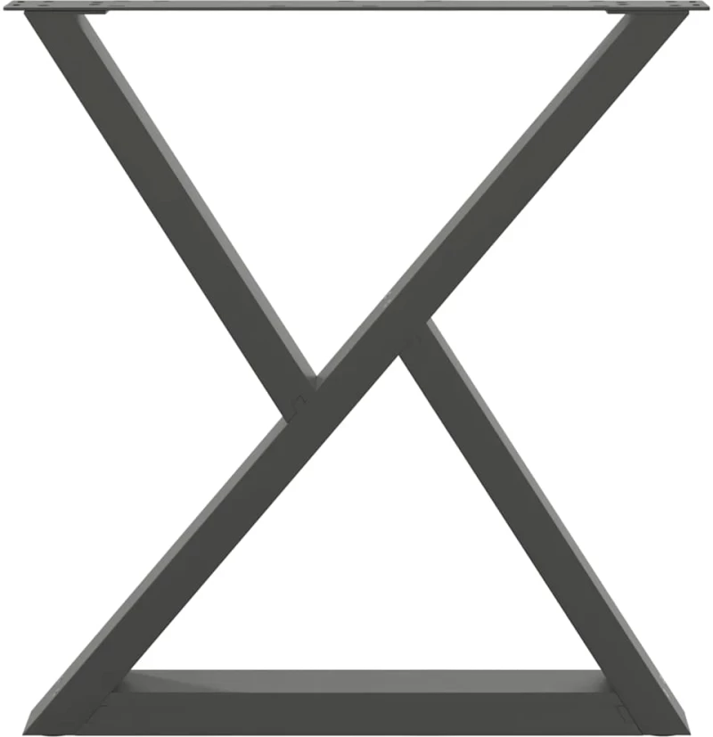 vidaXL Πόδια τραπεζαρίας 2 τεμάχια Ανθρακί 80x(72-73,3) cm Ατσάλι