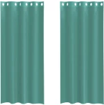 vidaXL Voile κουρτίνες με ροδέλες 2 τεμάχια Τιρκουάζ