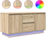 vidaXL Έπιπλο Τηλεόρασης με LED Sonoma Δρυς 100x41x50 εκ.