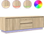 vidaXL Έπιπλο Τηλεόρασης με LED Sonoma Δρυς 160,5x41x50 εκ.