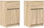vidaXL Κομοδίνα 2 τεμ. Sonoma Δρυς 39x35x65 εκ. από Επεξεργασμένο Ξύλο