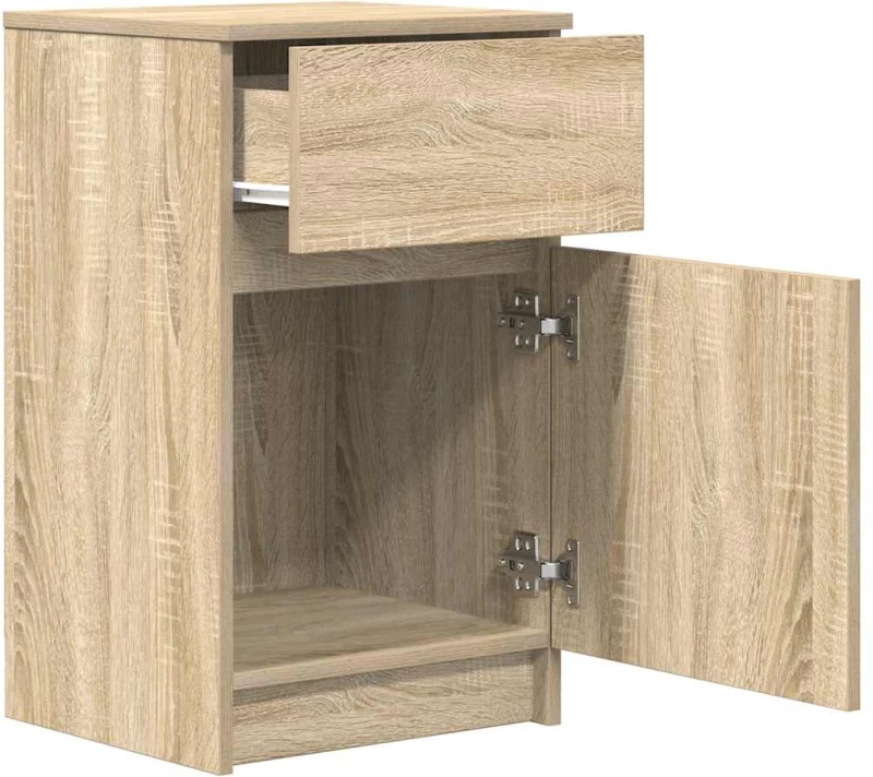 vidaXL Κομοδίνα 2 τεμ. Sonoma Δρυς 39x35x65 εκ. από Επεξεργασμένο Ξύλο