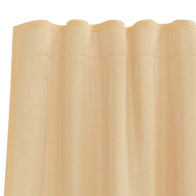vidaXL Κουρτίνες Voile με βρόχους 2 τεμάχια Άμμος 140x175 cm