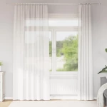 vidaXL Κουρτίνες Voile με βρόχους 2 τεμάχια Λευκό 140x245 cm