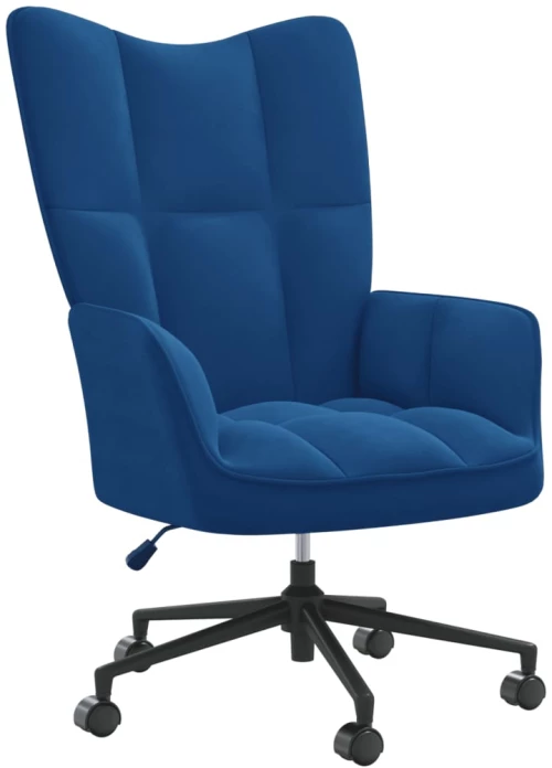 vidaXL Πολυθρόνα Relax Μπλε Βελούδινη