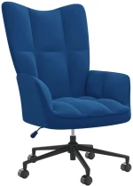 vidaXL Πολυθρόνα Relax Μπλε Βελούδινη