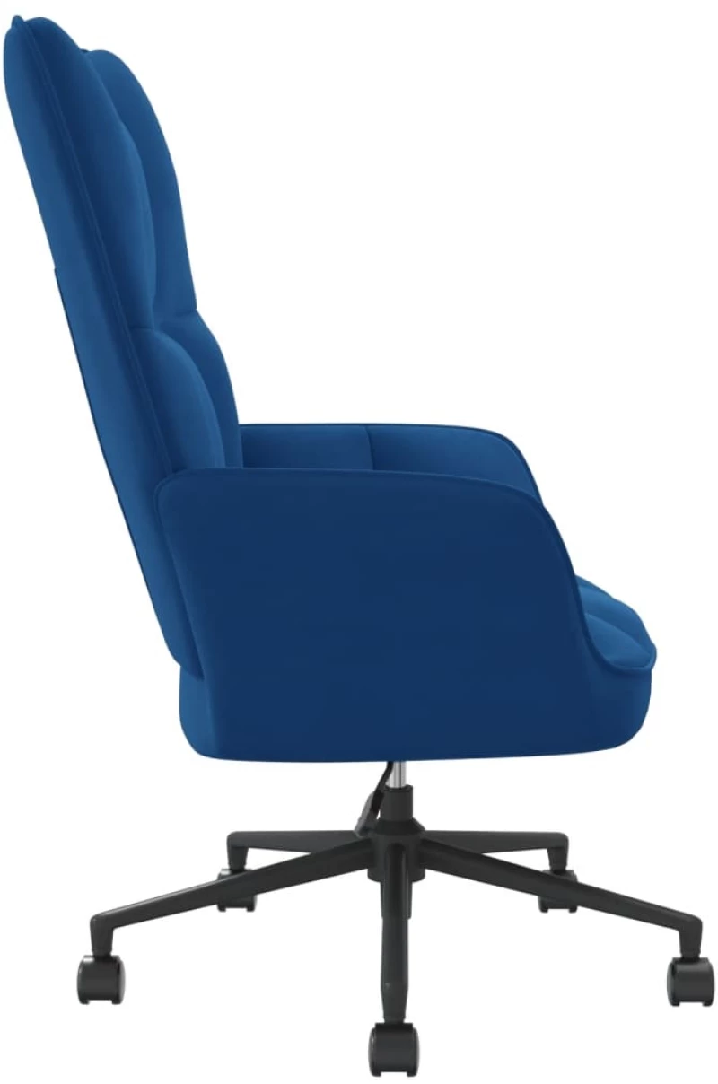 vidaXL Πολυθρόνα Relax Μπλε Βελούδινη
