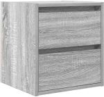 vidaXL Κομοδίνα Επιτοίχια Γκρι Sonoma 38x34x40 εκ.