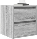 vidaXL Κομοδίνα Επιτοίχια Γκρι Sonoma 38x34x40 εκ.