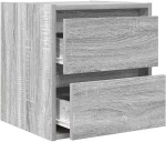 vidaXL Κομοδίνα Επιτοίχια Γκρι Sonoma 38x34x40 εκ.