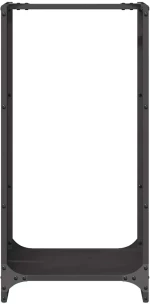 vidaXL Ράφι Καυσόξυλων Μαύρο 40x30x80 εκ. Χάλυβας ψυχρής έλασης