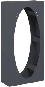 vidaXL Ράφι Καυσόξυλων Ανθρακί 50x23x100 εκ. Χάλυβας ψυχρής έλασης