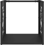 vidaXL Ράφι Καυσόξυλων Μαύρο 40x40x40 εκ. Χάλυβας ψυχρής έλασης