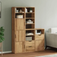 vidaXL Πλαϊνά ντουλάπια 5 τεμ. ODDA 40x24x79 εκ. από Μασίφ Ξύλο Πεύκου