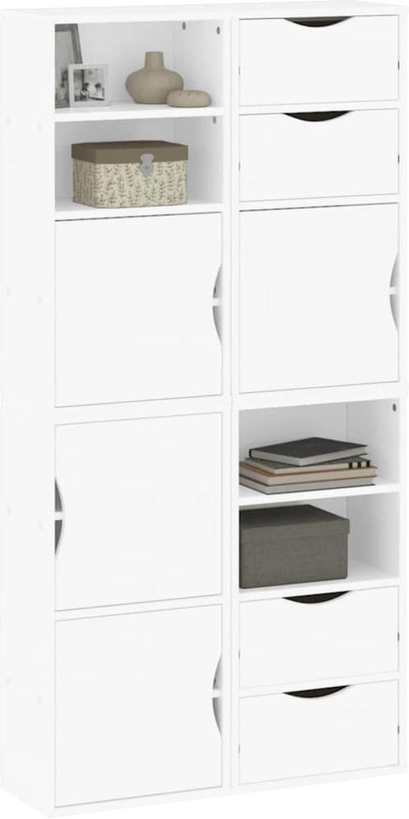 vidaXL Πλαϊνά ντουλάπια 4 τεμ. ODDA 40x24x79 εκ. από Μασίφ Ξύλο Πεύκου