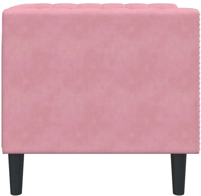 vidaXL Πολυθρόνα Chesterfield Ροζ Βελούδινη