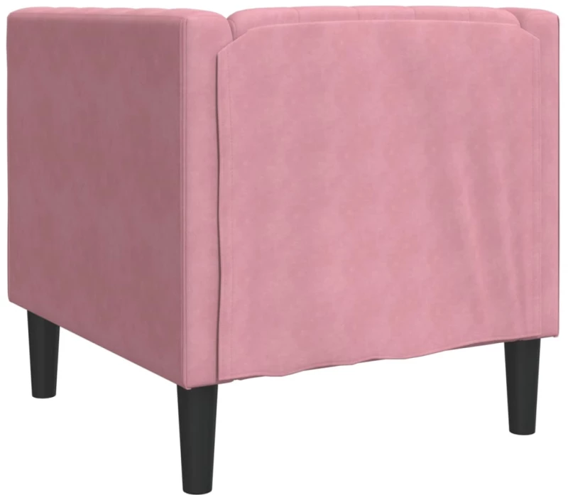 vidaXL Πολυθρόνα Chesterfield Ροζ Βελούδινη