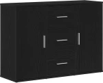 vidaXL Μπουφές Μαύρη Δρυς 91 x 29,5 x 65 εκ. από Επεξεργασμένο Ξύλο