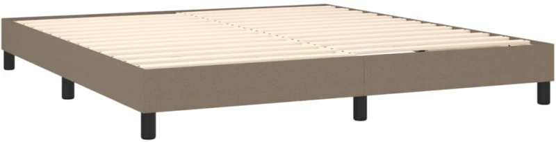 vidaXL Κρεβάτι Boxspring με Στρώμα Taupe 160x200 εκ. Υφασμάτινο