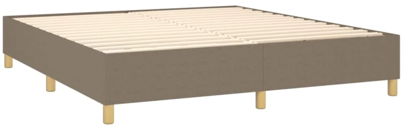 vidaXL Κρεβάτι Boxspring με Στρώμα Taupe 160x200 εκ. Υφασμάτινο